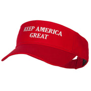 Keep America Great Two Line Letters Embroidered Cotton Sun Visor