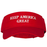 Keep America Great Two Line Letters Embroidered Cotton Sun Visor