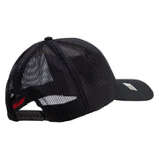 Licensed Medical Corps Veteran Embroidered Solid Cotton Twill Mesh Prostyle Cap - Black OSFM