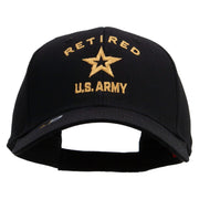 Licensed U.S. Army Retired Military Embroiderd Low Profile Cap - Black OSFM