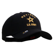 Licensed U.S. Army Retired Military Embroiderd Low Profile Cap - Black OSFM