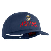 The Few The Proud US Marine Embroidered Solid Cotton Twill Pro Style Cap - Navy OSFM