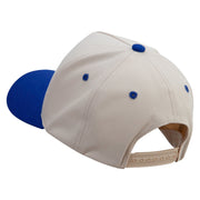 Cute Flowers Embroidered Premium Pro Style 5 Panels Cap - Royal-Stone OSFM