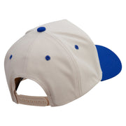 Cute Flowers Embroidered Premium Pro Style 5 Panels Cap - Royal-Stone OSFM