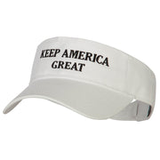 Keep America Great Two Line Letters Embroidered Cotton Sun Visor