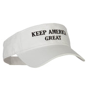 Keep America Great Two Line Letters Embroidered Cotton Sun Visor