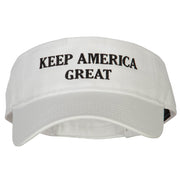 Keep America Great Two Line Letters Embroidered Cotton Sun Visor