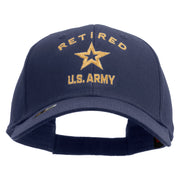 Licensed U.S. Army Retired Military Embroiderd Low Profile Cap - Navy OSFM