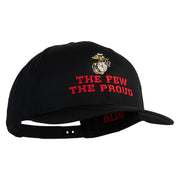 The Few The Proud US Marine Embroidered Solid Cotton Twill Pro Style Cap - Black OSFM