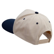 Cute Flowers Embroidered Premium Pro Style 5 Panels Cap - Navy-Stone OSFM