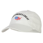 Keep America Great USA Flag Map Embroidered Low Profile Washed Cap