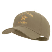 Licensed U.S. Army Retired Military Embroiderd Low Profile Cap - Khaki OSFM