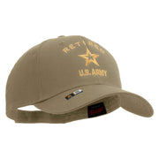 Licensed U.S. Army Retired Military Embroiderd Low Profile Cap - Khaki OSFM