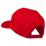 Checkered Flag Alphabet Embroidered Red High Profile Cap