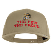 The Few The Proud US Marine Embroidered Solid Cotton Twill Pro Style Cap - Khaki OSFM