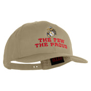 The Few The Proud US Marine Embroidered Solid Cotton Twill Pro Style Cap - Khaki OSFM