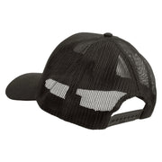 Licensed Medical Corps Veteran Embroidered Solid Cotton Twill Mesh Prostyle Cap - Charcoal OSFM