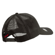 Licensed Medical Corps Veteran Embroidered Solid Cotton Twill Mesh Prostyle Cap - Charcoal OSFM