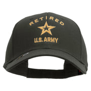 Licensed U.S. Army Retired Military Embroiderd Low Profile Cap - Charcoal OSFM