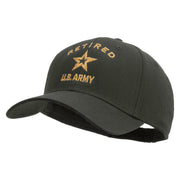 Licensed U.S. Army Retired Military Embroiderd Low Profile Cap - Charcoal OSFM
