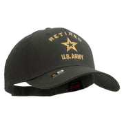 Licensed U.S. Army Retired Military Embroiderd Low Profile Cap - Charcoal OSFM
