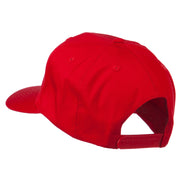 Checkered Flag Alphabet Embroidered Red High Profile Cap