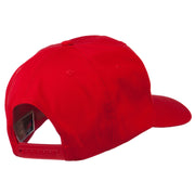 Checkered Flag Alphabet Embroidered Red High Profile Cap