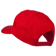 Checkered Flag Alphabet Embroidered Red High Profile Cap