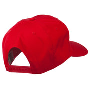 Checkered Flag Alphabet Embroidered Red High Profile Cap