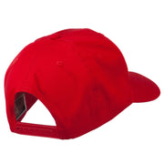 Checkered Flag Alphabet Embroidered Red High Profile Cap