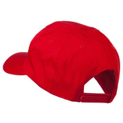 Checkered Flag Alphabet Embroidered Red High Profile Cap