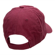 Sleepy Moon Outline Embroidered Unstructured Cotton Twill Cap