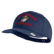 Once A Marine Always A Marine Embroidered Solid Cotton Twill Pro Style Cap - Navy OSFM