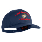 Once A Marine Always A Marine Embroidered Solid Cotton Twill Pro Style Cap - Navy OSFM