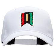 Kwanzaa Alphabet - D Embroidered Solid Cotton Twill Pro Style Cap