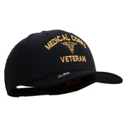 Licensed Medical Corps Veteran Embroidered Solid Cotton Twill Pro Style Cap - Black OSFM