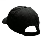 Sleepy Moon Outline Embroidered Unstructured Cotton Twill Cap