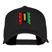 Kwanzaa Alphabet - D Embroidered Solid Cotton Twill Pro Style Cap