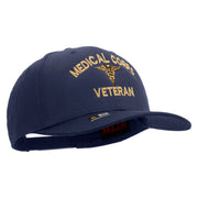 Licensed Medical Corps Veteran Embroidered Solid Cotton Twill Pro Style Cap - Navy OSFM