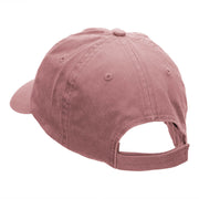 Sleepy Moon Outline Embroidered Unstructured Cotton Twill Cap