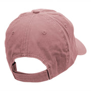 Sleepy Moon Outline Embroidered Unstructured Cotton Twill Cap