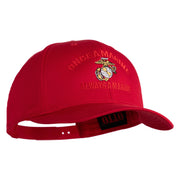 Once A Marine Always A Marine Embroidered Solid Cotton Twill Pro Style Cap - Red OSFM