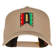 Kwanzaa Alphabet - D Embroidered Solid Cotton Twill Pro Style Cap