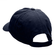 Sleepy Moon Outline Embroidered Unstructured Cotton Twill Cap