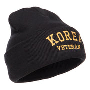 Korea Veteran Embroidered Long Beanie