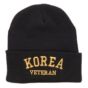 Korea Veteran Embroidered Long Beanie