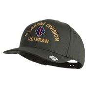 1st Marine Division Veteren Embroidered Solid Cotton Twill Pro Style Cap