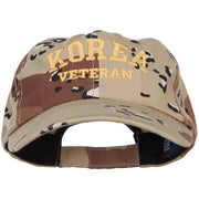 Korea Veteran Letters Embroidered Enzyme Camo Cap