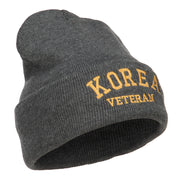 Korea Veteran Embroidered Long Beanie