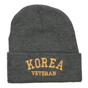 Korea Veteran Embroidered Long Beanie